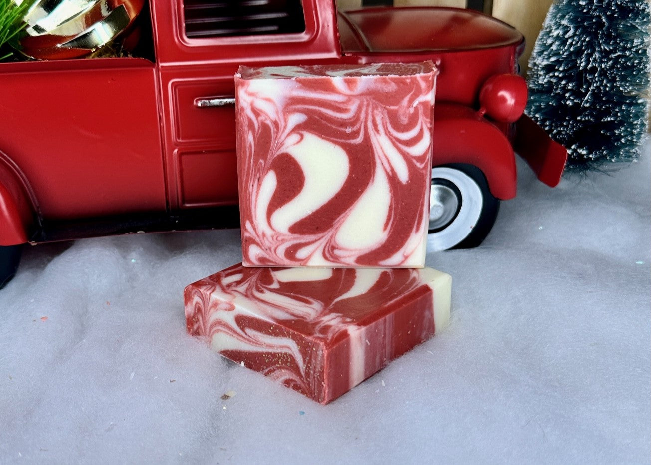 Candy Cane Handcrafted Soap